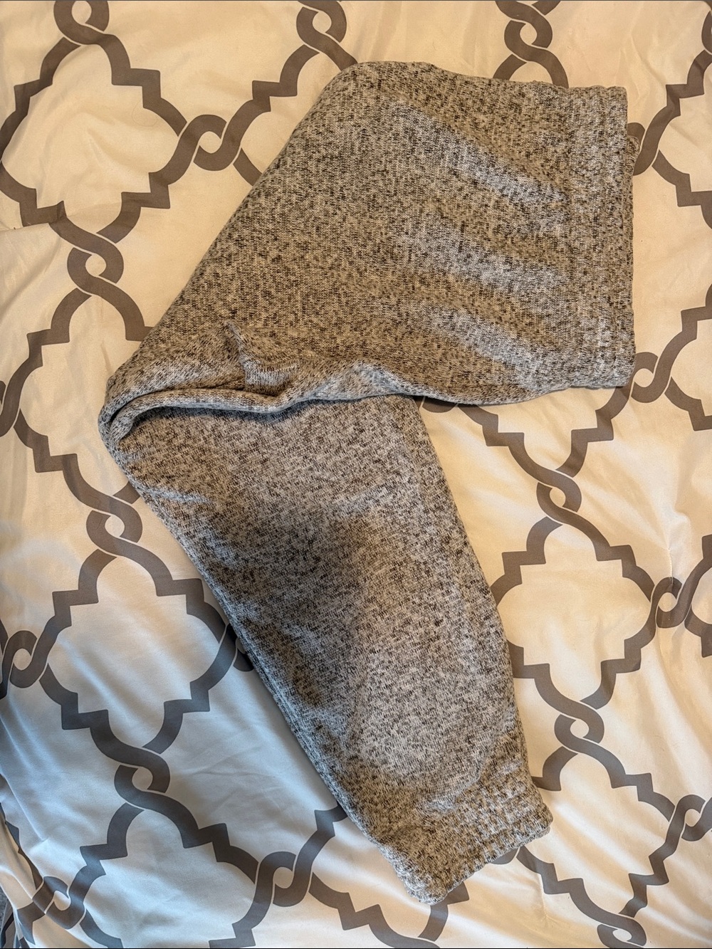 Grey Cozy Knit Jogger Pants